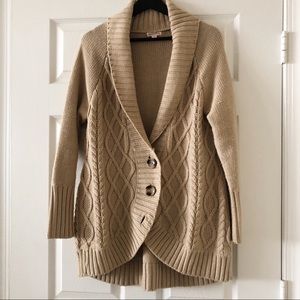 Tan Knit Cardigan